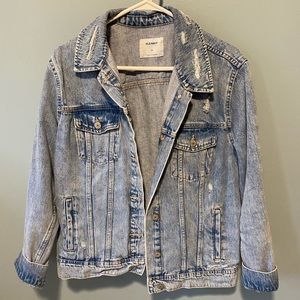 Distressed Denim Jean Jacket